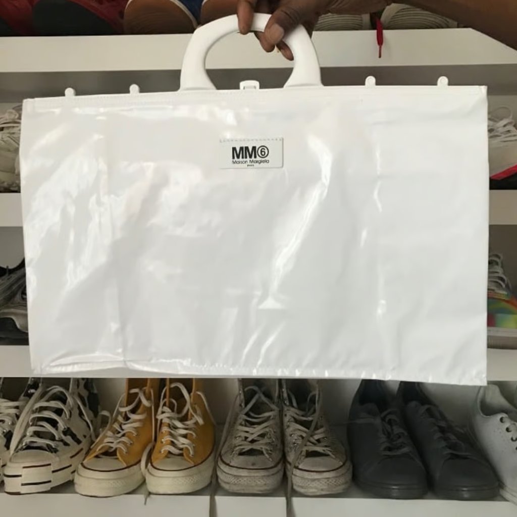 Maison Margiela Mm6 Pvc Shopping Tote Handbag